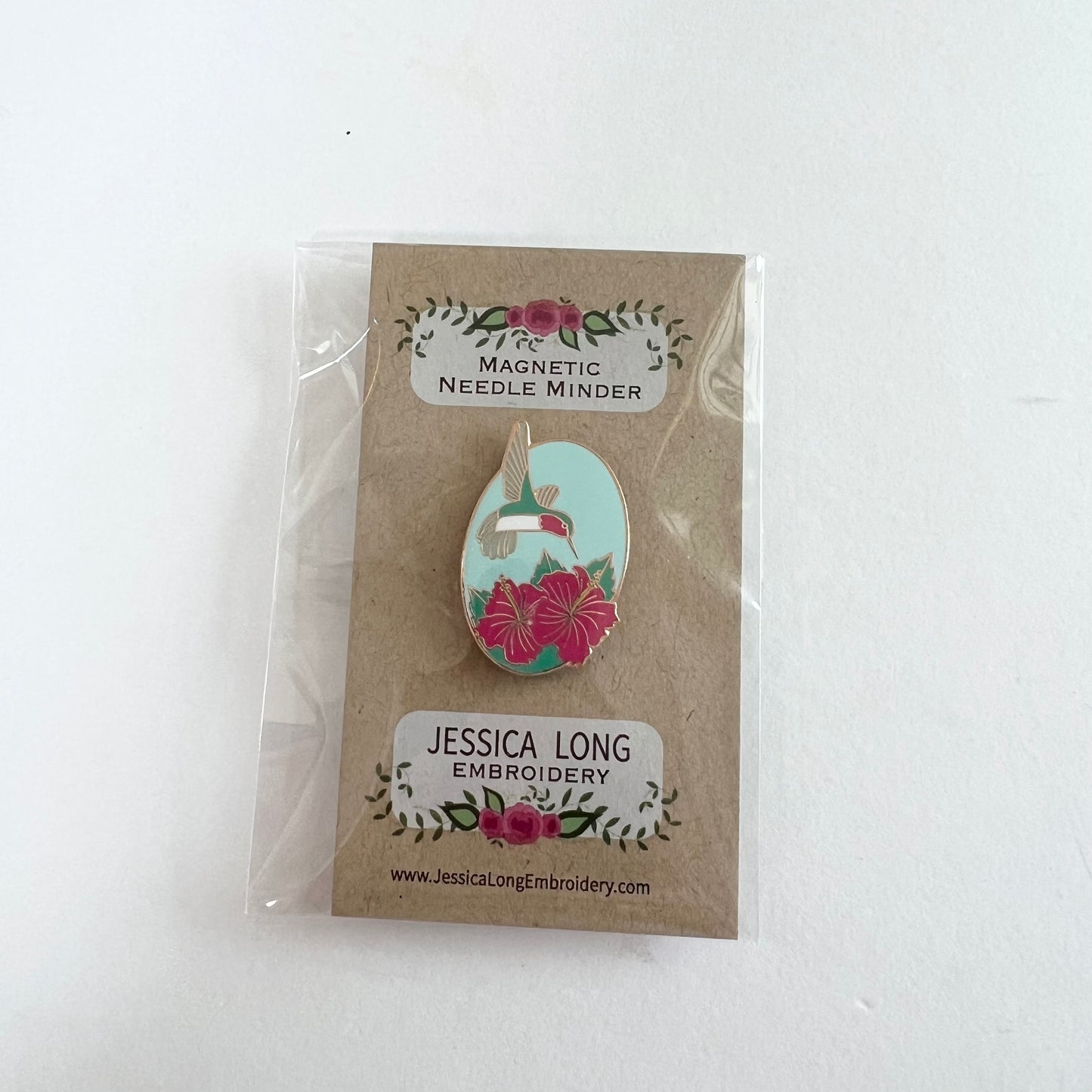 Hummingbird Enamel Needle Minder