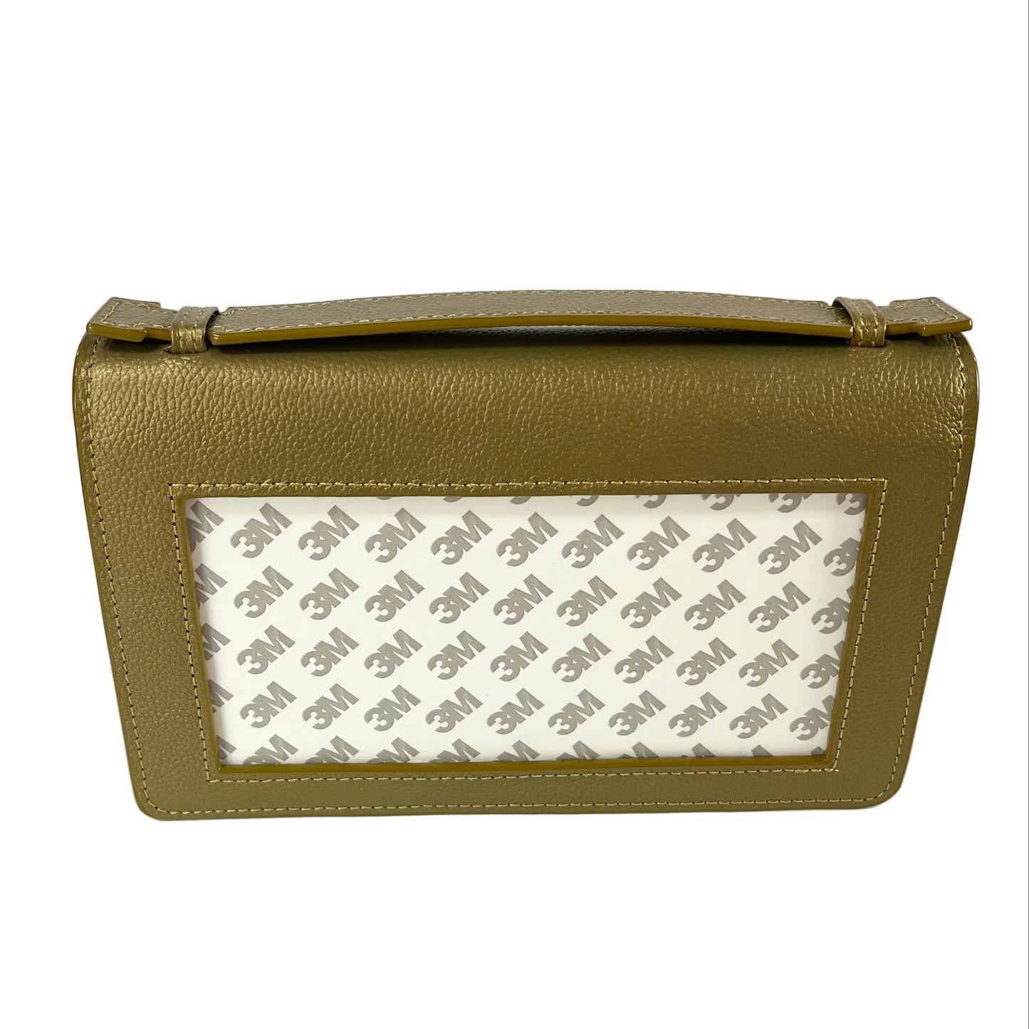 The Everyday Clutch - Metallic Olive + Gold Chain