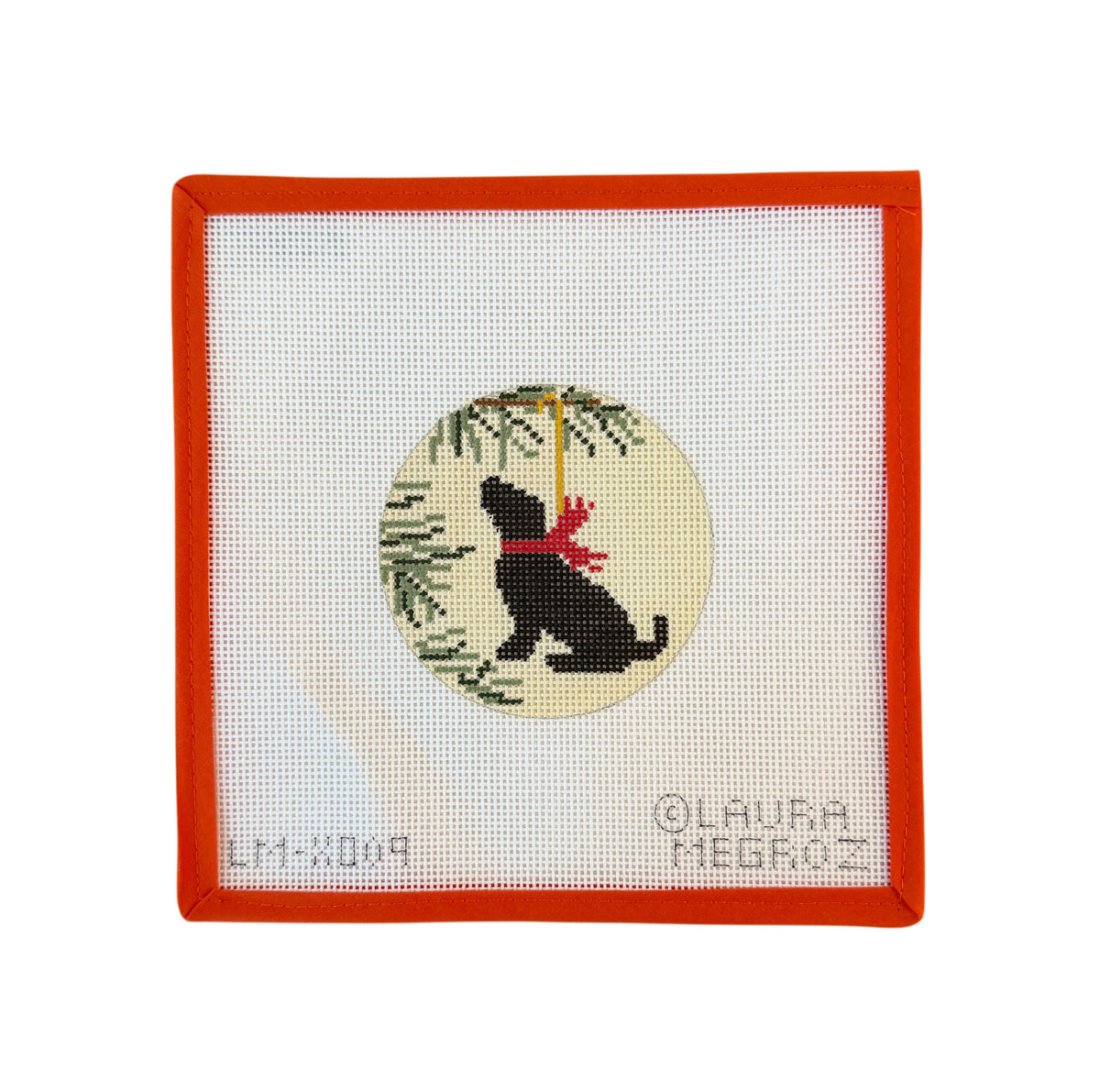Christmas Black Lab Ornament - XO09