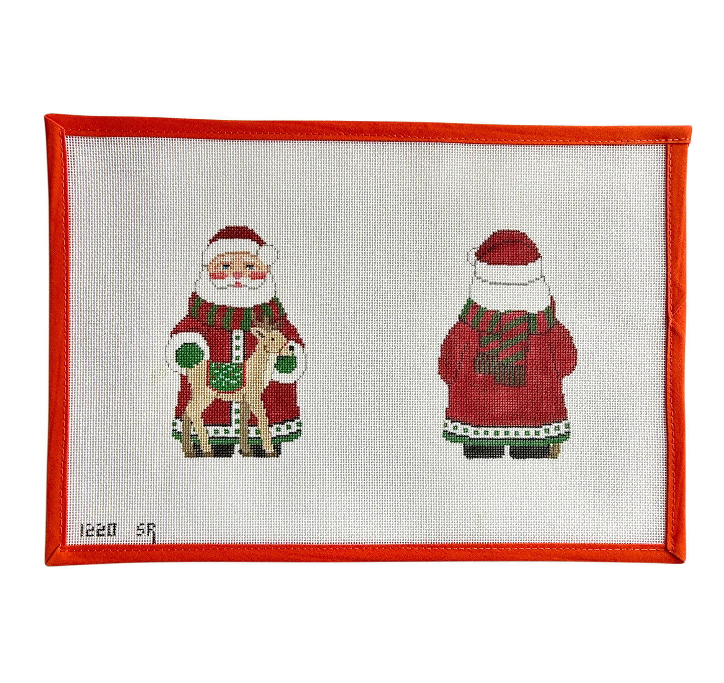 Long Red Coat Santa and Reindeer - 2 sided