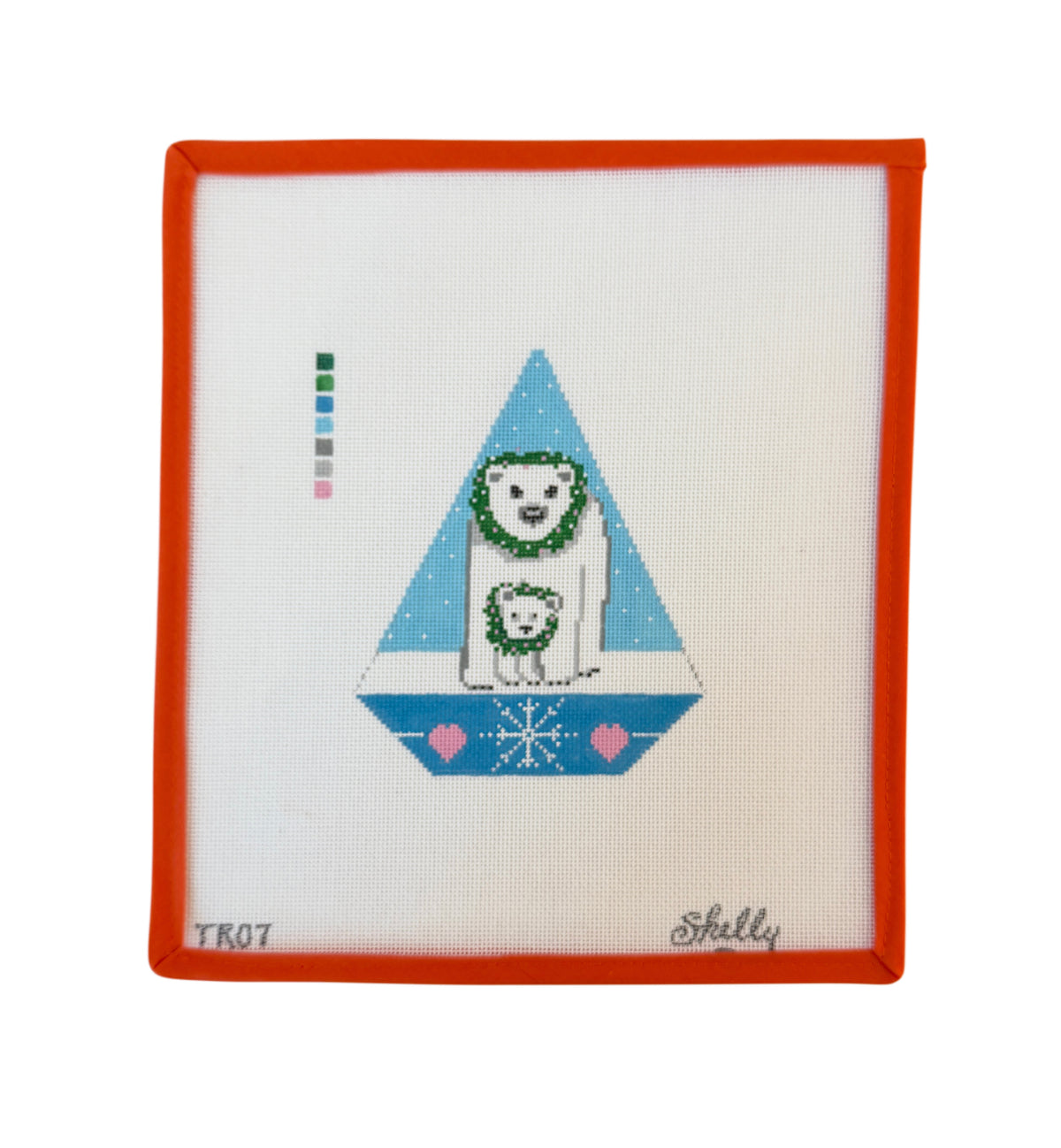 Polar Bear Mom & Child Triangle - TR07