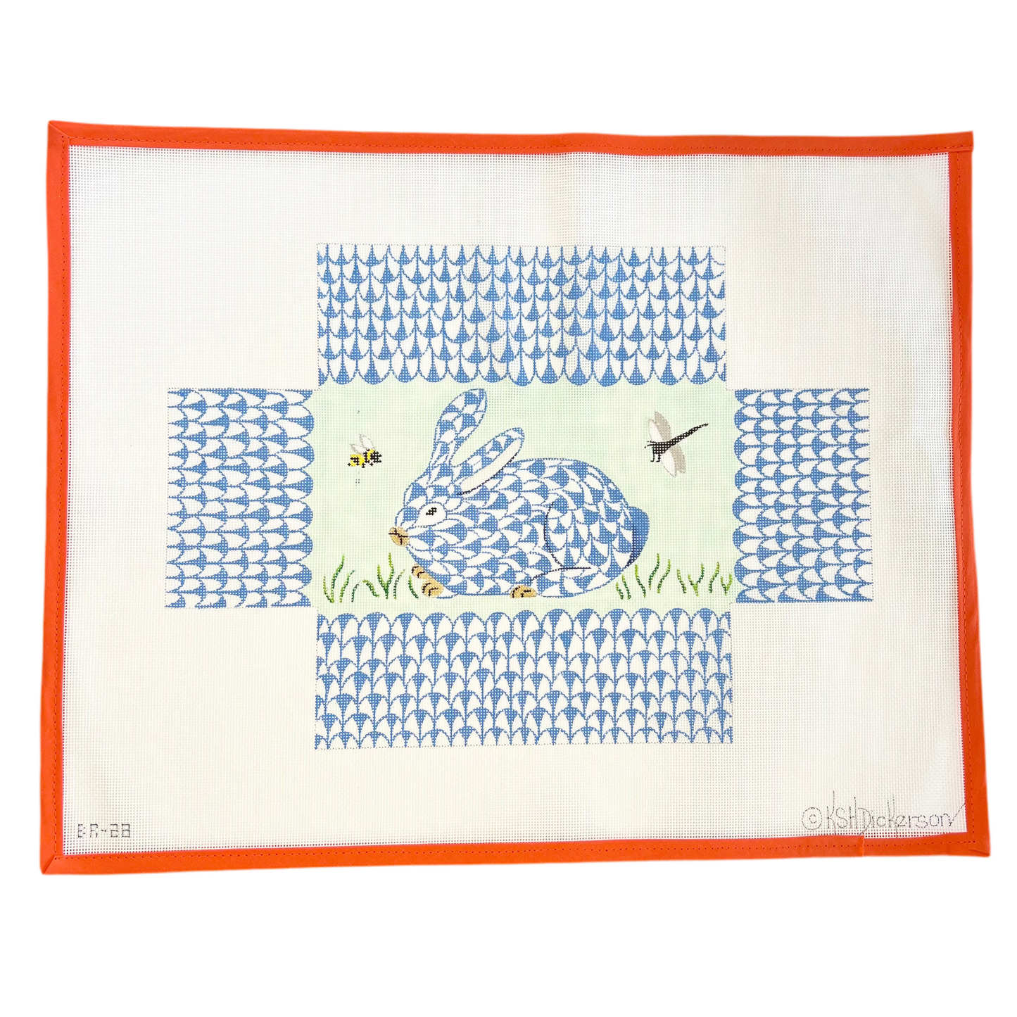 Blue Herend Bunny Brick Cover