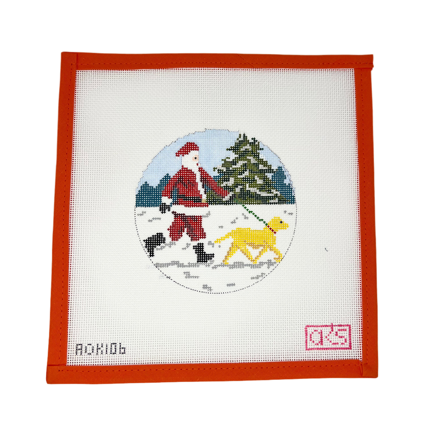 Sporty Santa - Dog Walking (Yellow Lab)