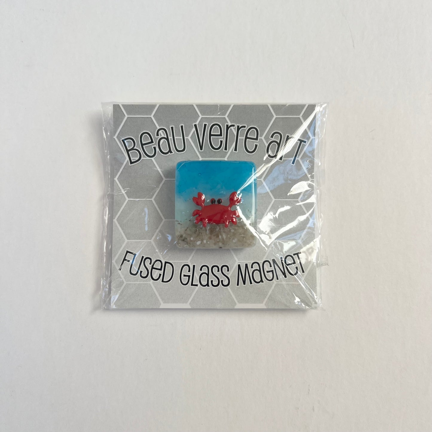 Crab Fused Glass Needle Minder