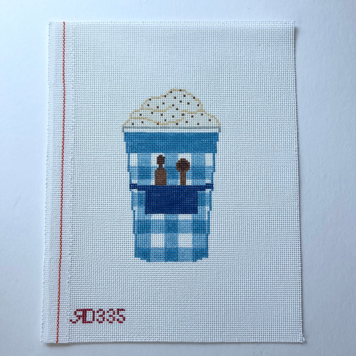 Blue Gingham Apron Cup - 335