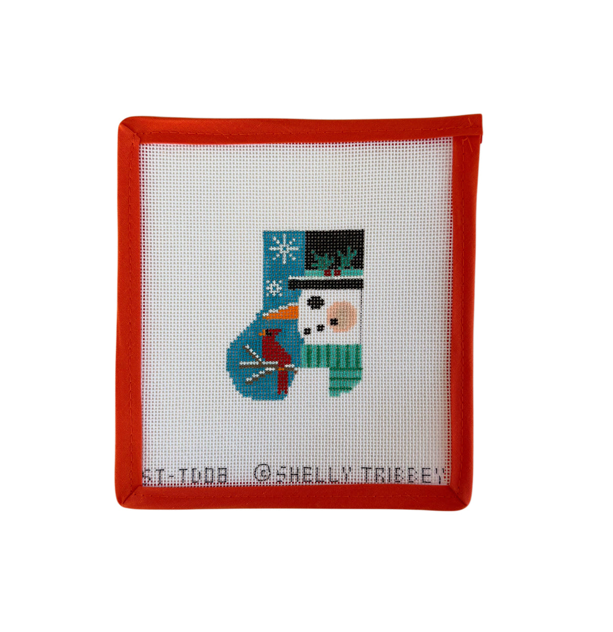 Snowman w/ Cardinal Mini Stocking - TD08