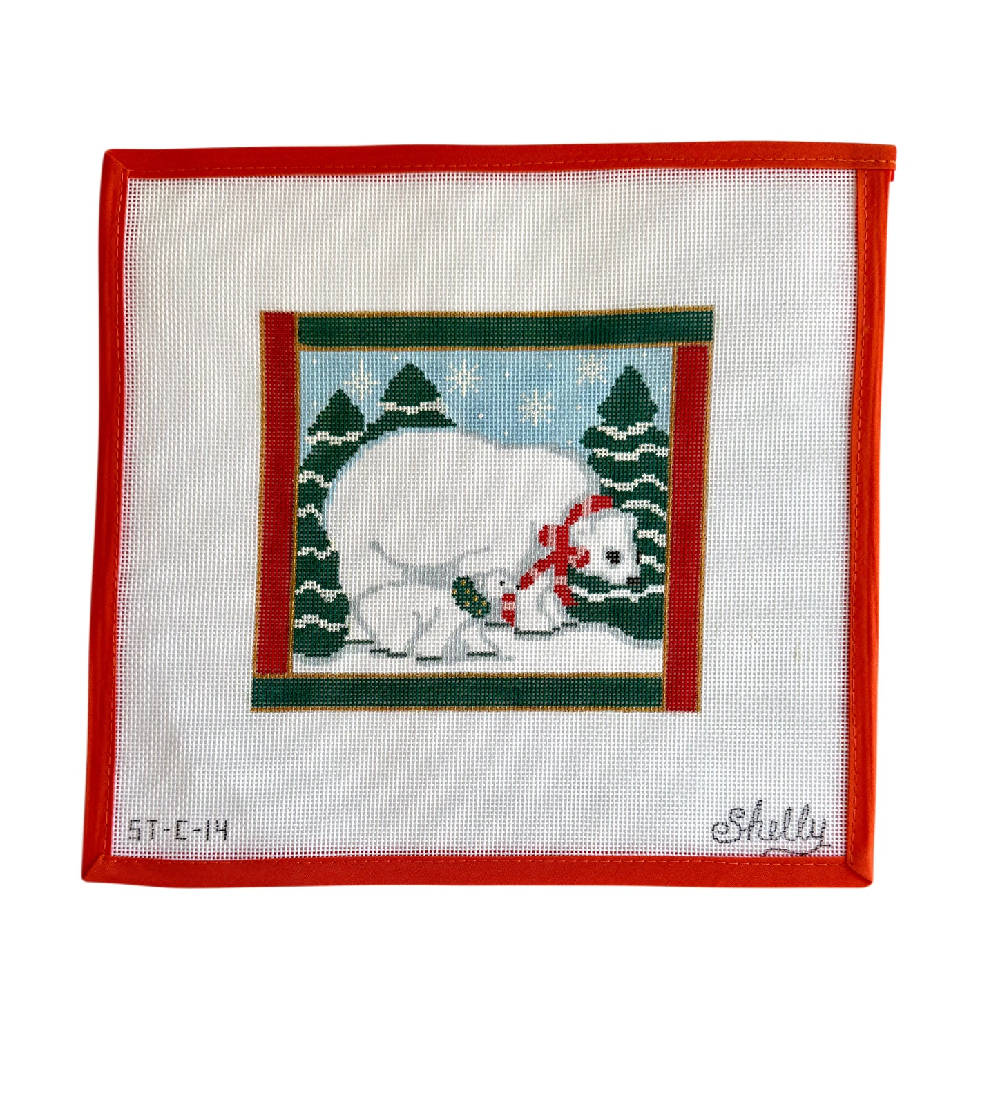 Holiday Polar Bears in Scarves