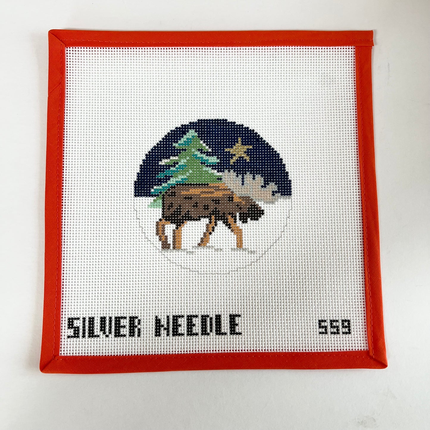Circle Moose Ornament
