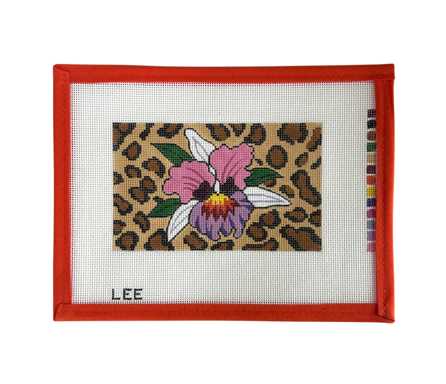 Orchid on Animal Print