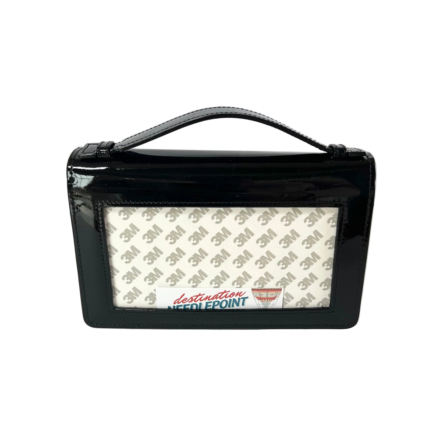 The Everyday Clutch - Patent Leather Black + Silver Chain
