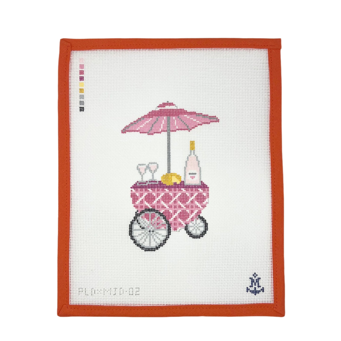 Pink Cane Rose Cart