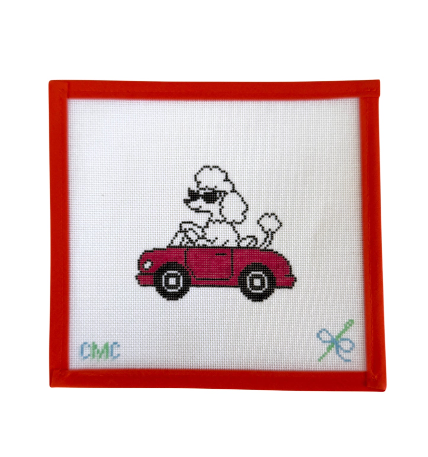 Poodle In Pink Convertible