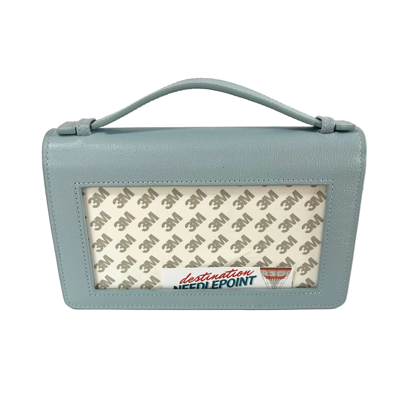The Everyday Clutch - Baby Blue + Silver Chain