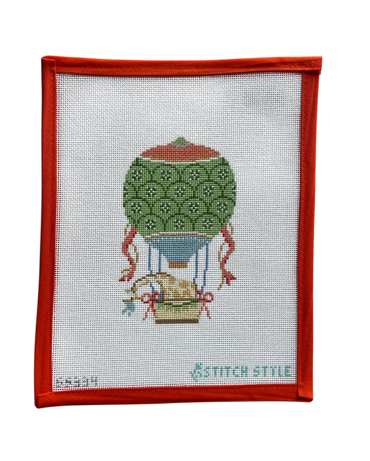 Green & Blue Hot Air Balloon w/ Giraffe