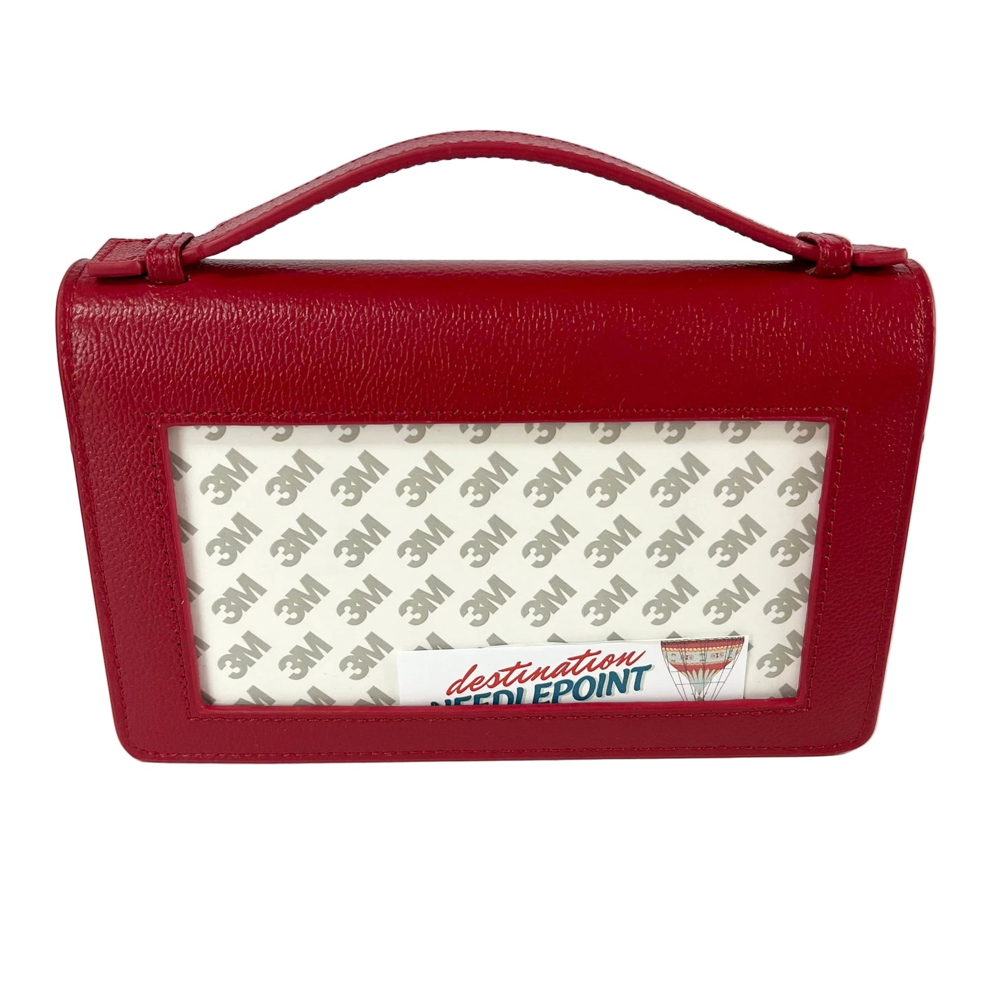 The Everyday Clutch - Ruby Red + Silver Chain