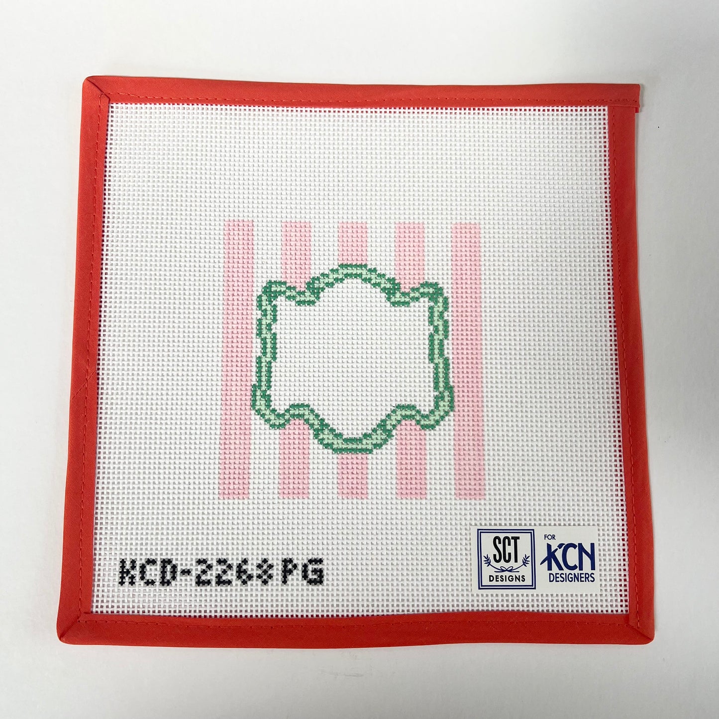 Monogram Striped Square - Pink/Green