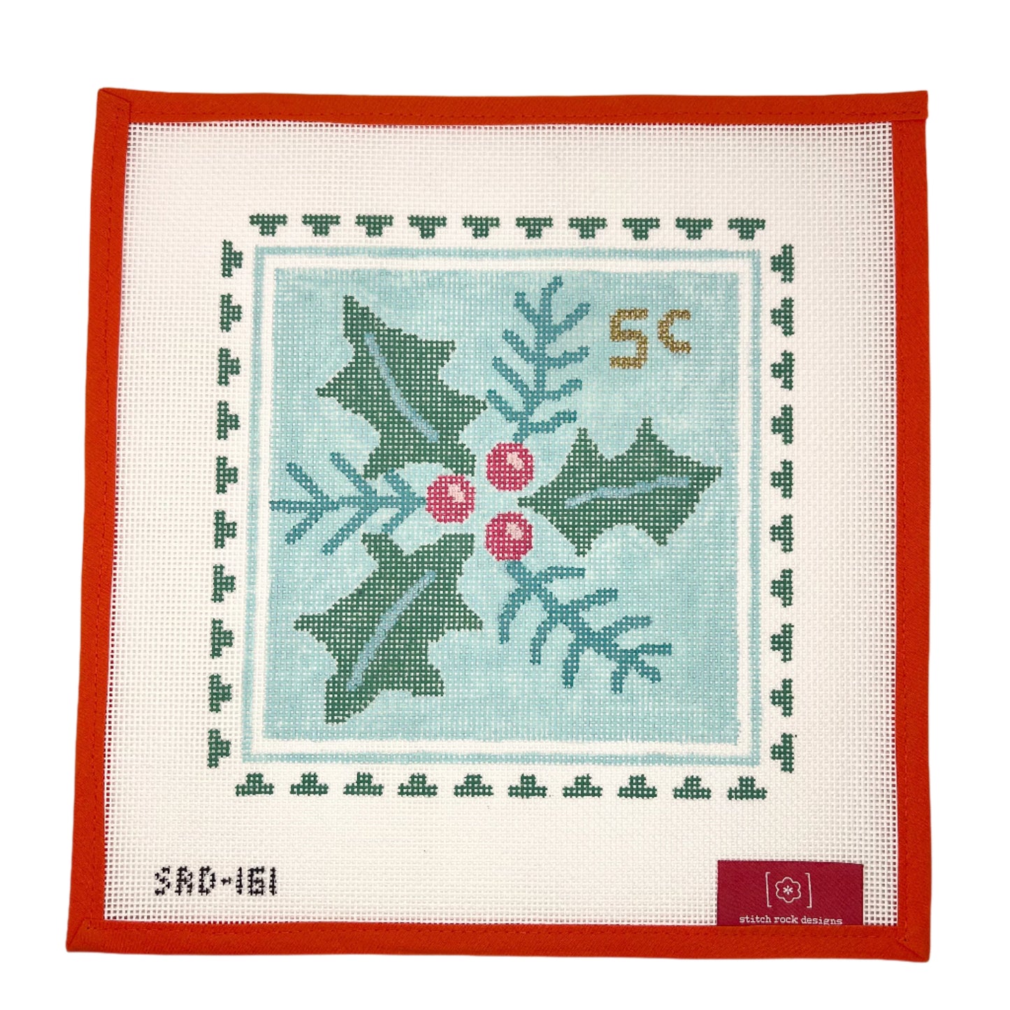 Holly Stamp Pillow