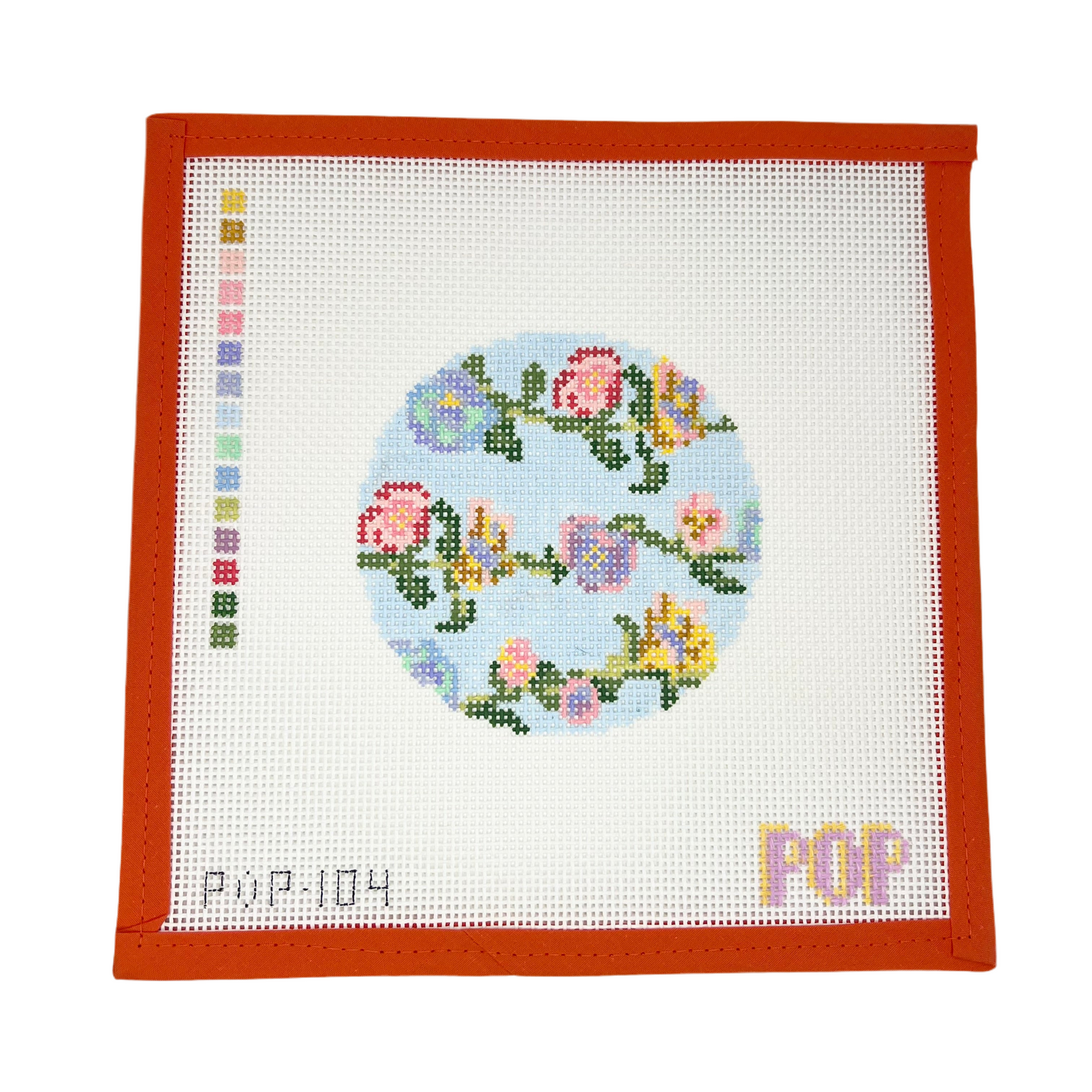 Floral Vine Round - Blue