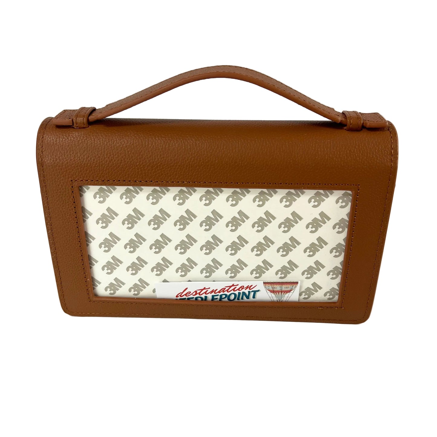 The Everyday Clutch - Cognac + Gold Chain