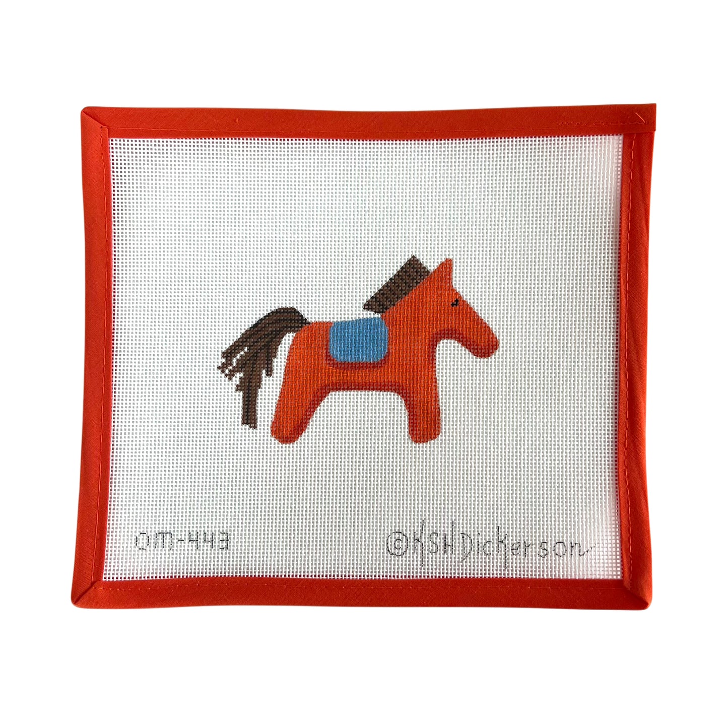 Hermes Horse w/ Saddle - Orange, Brown, and Blue
