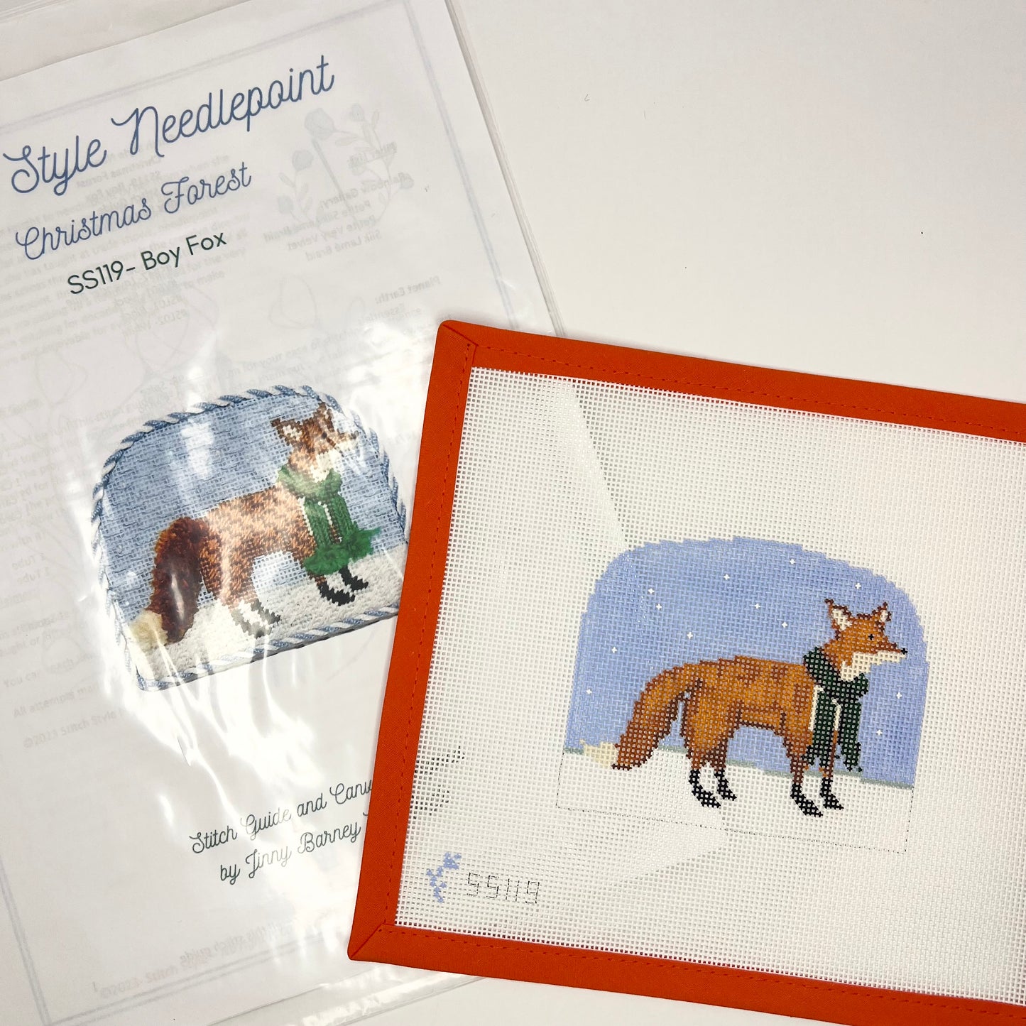Christmas Forest Boy Fox with Scarf