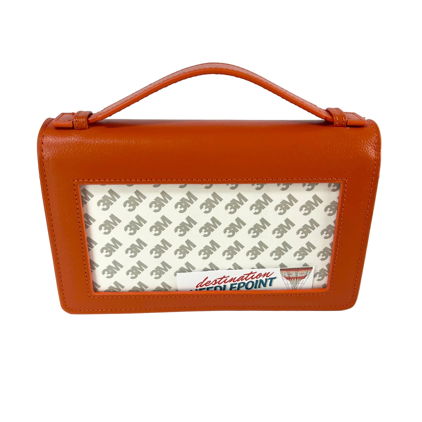The Everyday Clutch - Tangerine + Silver Chain