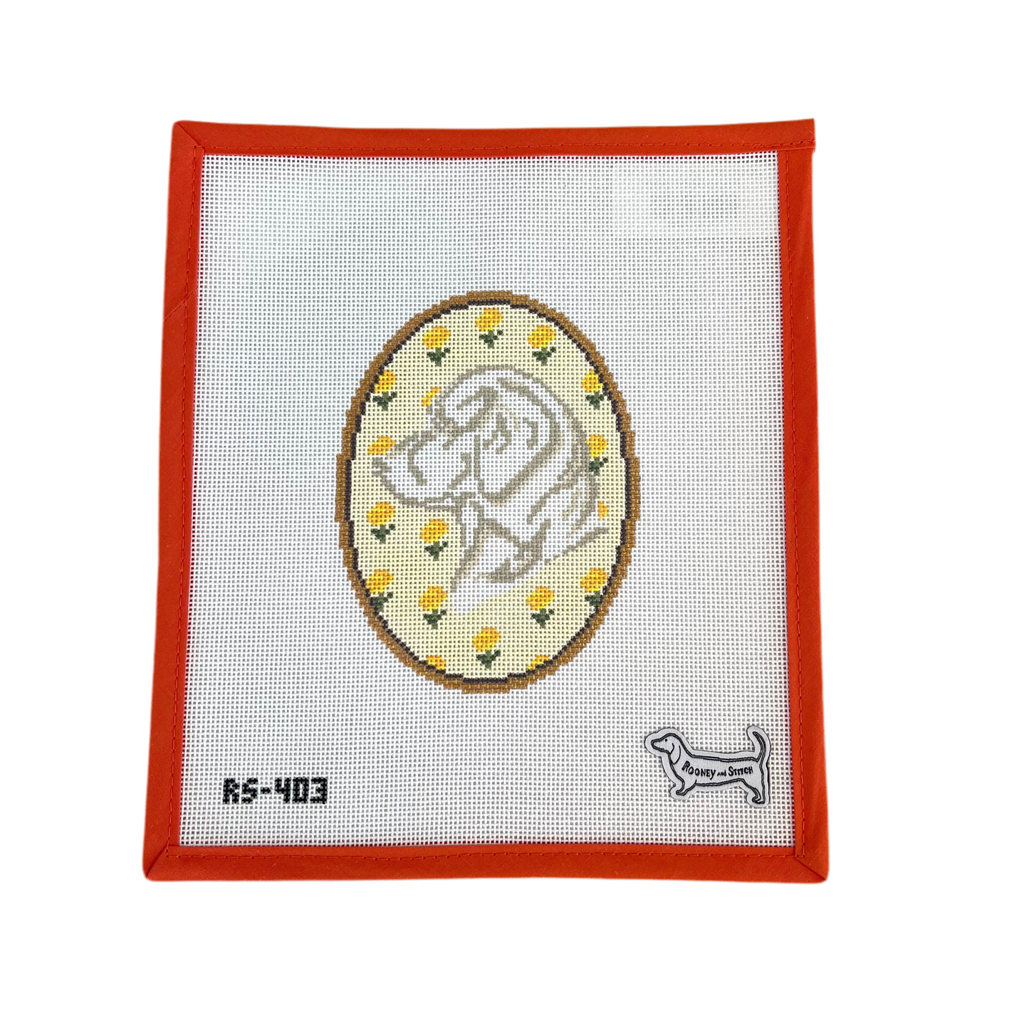Labrador Retriever Flower Cameo