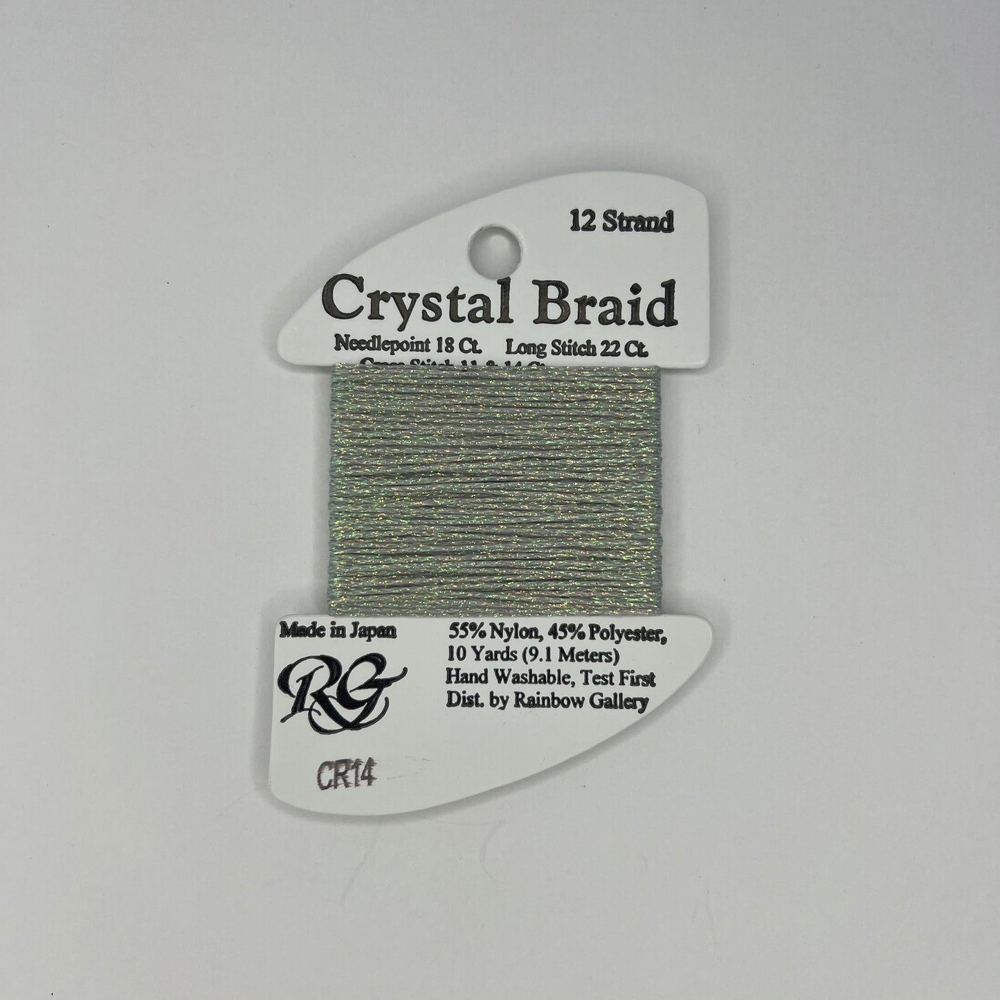 Crystal Braid - CR14 Silver Pearl