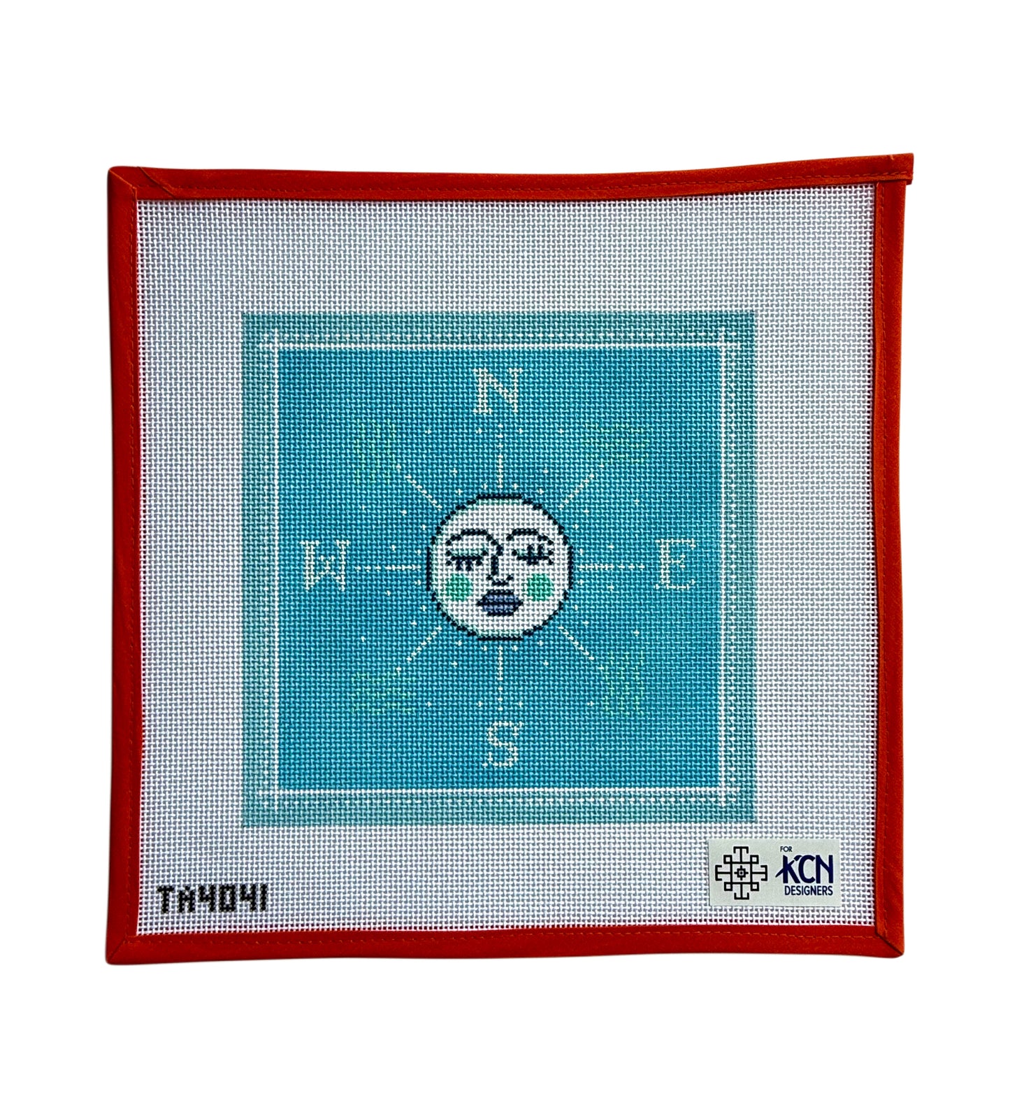 Blue and Turquoise Moon Compass
