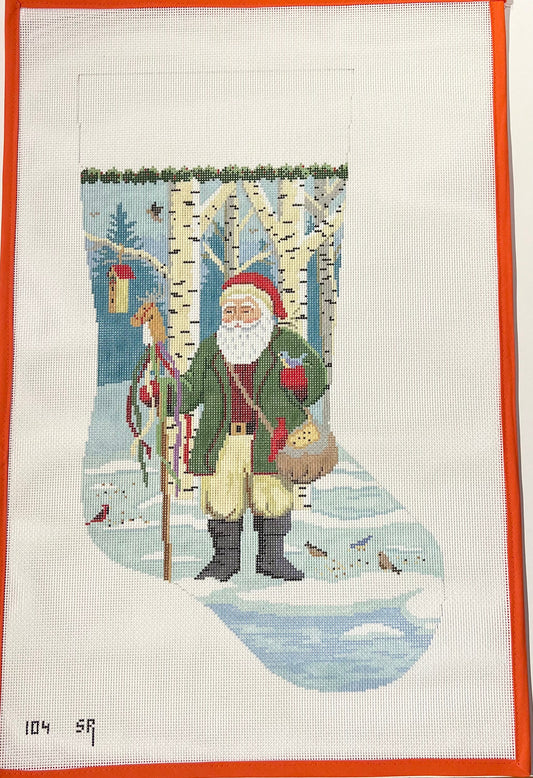 Santa Feeding the Birds Stocking