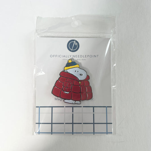 Snoopy Red Puffer Coat Needle Minder