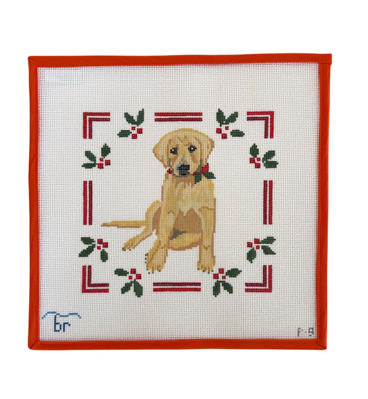 Yellow Lab Puppy w/ Holly