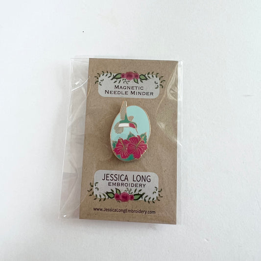 Hummingbird Enamel Needle Minder