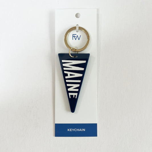 MAINE Pennant Keychain
