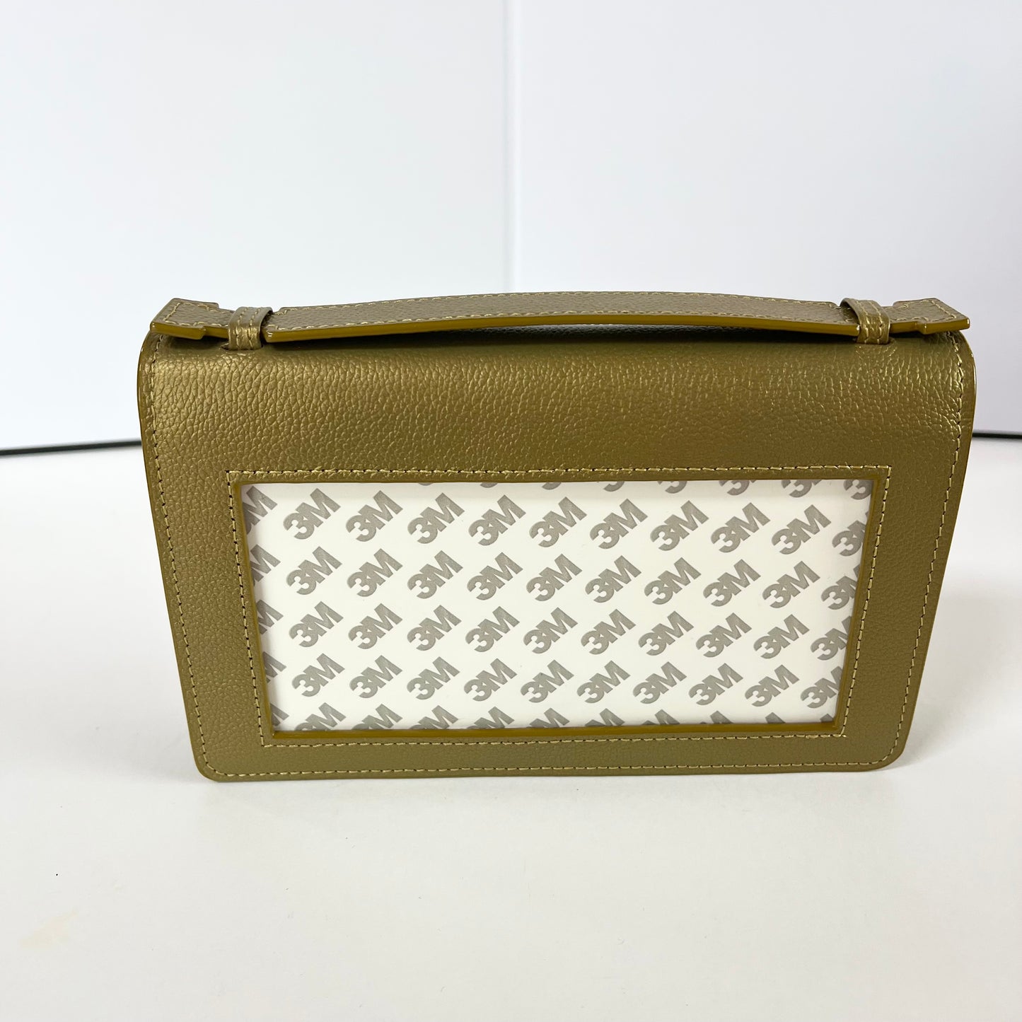 The Everyday Clutch - Metallic Olive + Gold Chain
