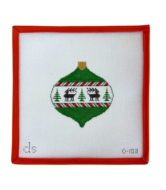 X-mas Ball w/ Reindeer Ornament