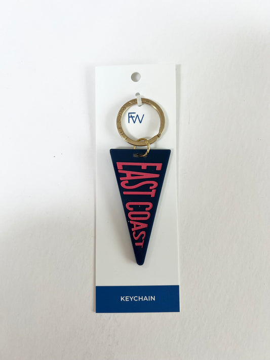 EAST COAST Pennant Keychain