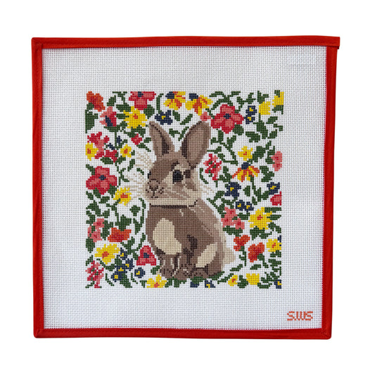 Brown Floral Bunny