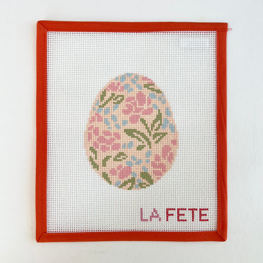 Pink Floral Easter Egg