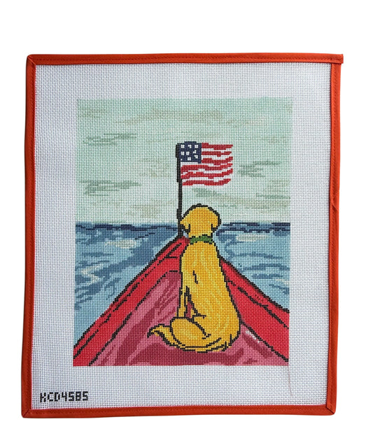 Dog on a Boat
