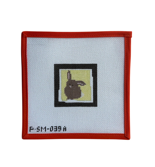 Bunny on Yellow Background