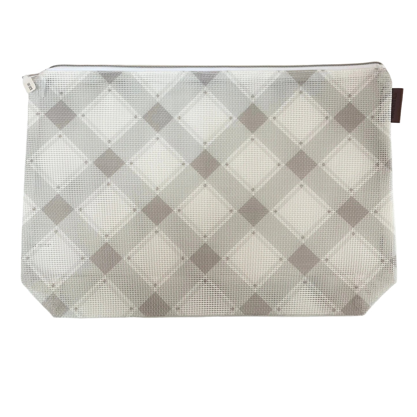 Charcoal Plaid Large Project Bag