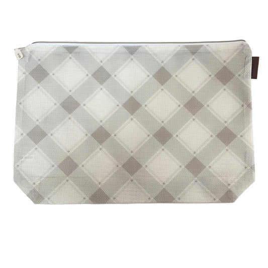 Charcoal Plaid Large Project Bag
