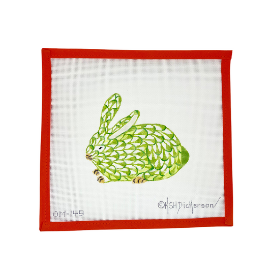 Herend Bunny - Seated Green Small