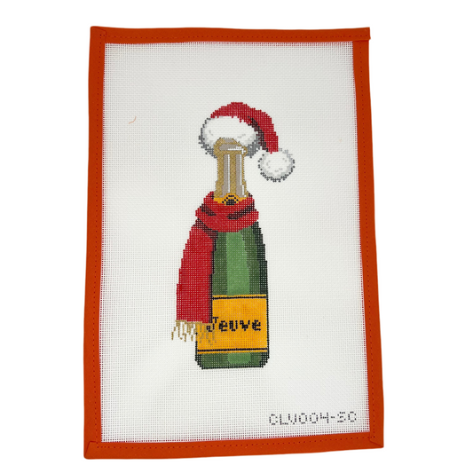 Veuve Bottle - Santa Hat & Scarf