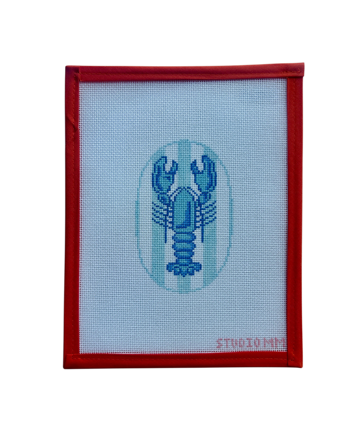 Blue Lobster on Stripes
