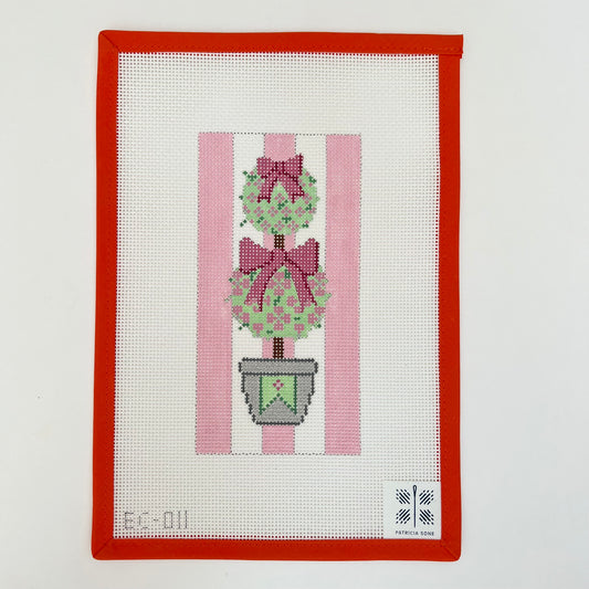 Pink Topiary Eyeglass Case