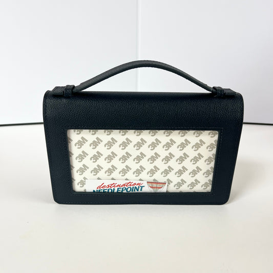 The Everyday Clutch - Navy + Silver Chain