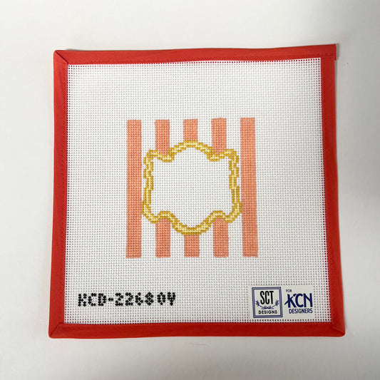 Monogram Striped Square - Orange/Yellow