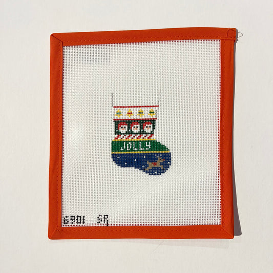 Santa Stripe Stocking Ornament